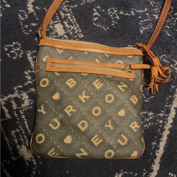 Dooney & Bourke Handbags - Dooney & Bourke Brown and Gray Vintage Crossbody Bag Purse